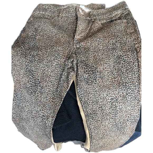 White House Black Market Pants - White House Black Market Women's Pants Size 8 Cheetah Skinny Ankle Denim